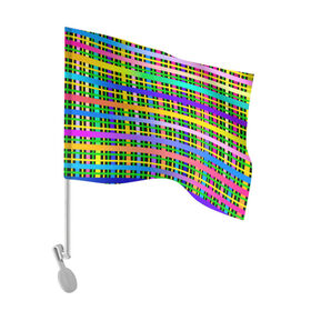 Флаг для автомобиля с принтом Цветной беспредел в Петрозаводске, 100% полиэстер | Размер: 30*21 см | весна | градиент | краски | праздник | радостное настроение