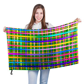 Флаг 3D с принтом Цветной беспредел в Петрозаводске, 100% полиэстер | плотность ткани — 95 г/м2, размер — 67 х 109 см. Принт наносится с одной стороны | весна | градиент | краски | праздник | радостное настроение