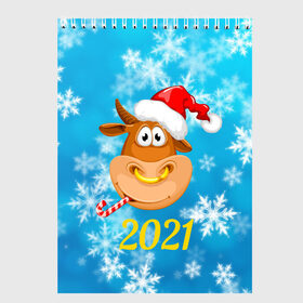 Скетчбук с принтом Год быка 2021 в Петрозаводске, 100% бумага
 | 48 листов, плотность листов — 100 г/м2, плотность картонной обложки — 250 г/м2. Листы скреплены сверху удобной пружинной спиралью | Тематика изображения на принте: 2021 | 7 января | bull | newyear | santa | бык | быки | бычок | год быка | дед мороз | корова | новогодние каникулы | новогодние праздники | новый 2021 | новый год | новый год 2021 | рождество | сани | санта | санта клаус