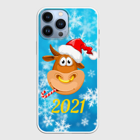 Чехол для iPhone 13 Pro Max с принтом Год быка 2021 в Петрозаводске,  |  | 2021 | 7 января | bull | newyear | santa | бык | быки | бычок | год быка | дед мороз | корова | новогодние каникулы | новогодние праздники | новый 2021 | новый год | новый год 2021 | рождество | сани | санта | санта клаус