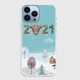 Чехол для iPhone 13 Pro Max с принтом Год быка 2021 в Петрозаводске,  |  | 2021 | 7 января | bull | newyear | santa | бык | быки | бычок | год быка | дед мороз | корова | новогодние каникулы | новогодние праздники | новый 2021 | новый год | новый год 2021 | рождество | сани | санта | санта клаус