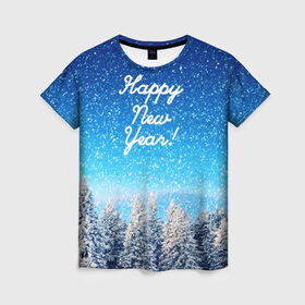 Женская футболка 3D с принтом Happy New Year в Петрозаводске, 100% полиэфир ( синтетическое хлопкоподобное полотно) | прямой крой, круглый вырез горловины, длина до линии бедер | 2020 | 2021 | happy | new year | быка | гирлянда | дед мороз | елка | зеленый | игрушка | клаус | конфеты | нг | новый год | носок | перчатка | подарок | полосы | рождество | с | санта | сладости | снег | снеговик