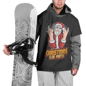 Накидка на куртку 3D с принтом Christmas Club Party в Петрозаводске, 100% полиэстер |  | christmas | merry christmas | дед мороз | ёлка | зима | мороз | новый год | подарок | праздник | рождество | с новым годом | санта клаус | снегурочка | снежинки