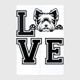 Магнитный плакат 2Х3 с принтом Люблю Йорков в Петрозаводске, Полимерный материал с магнитным слоем | 6 деталей размером 9*9 см | Тематика изображения на принте: dog | yorkie | yorkshire terrier | домашний питомец | дрессировщик | друг человека | йорик | йорк | йоркширский терьер | кинолог | любитель собак | люблю | любовь | питомник | собака | собаковод | собачка