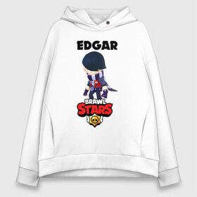 Женское худи Oversize хлопок с принтом BRAWL STARS EDGAR в Петрозаводске, френч-терри — 70% хлопок, 30% полиэстер. Мягкий теплый начес внутри —100% хлопок | боковые карманы, эластичные манжеты и нижняя кромка, капюшон на магнитной кнопке | 8 bit | brawl stars | byron | colette | crow | edgar | gale | leon | max | mr.p | sally leon | shark | virus 8 bit | werewolf leon | акула | байрон | берли | бравл старс | ворон | коллет | макс | оборотень | эдгар