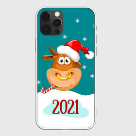 Чехол для iPhone 12 Pro Max с принтом 2021 Год быка в Петрозаводске, Силикон |  | 2021 | 7 января | bull | newyear | santa | бык | быки | бычок | год быка | дед мороз | корова | новогодние каникулы | новогодние праздники | новый 2021 | новый год | новый год 2021 | рождество | сани | санта | санта клаус
