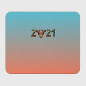Прямоугольный коврик для мышки с принтом 2021 Год быка в Петрозаводске, натуральный каучук | размер 230 х 185 мм; запечатка лицевой стороны | 2021 | 7 января | bull | newyear | santa | бык | быки | бычок | год быка | дед мороз | корова | новогодние каникулы | новогодние праздники | новый 2021 | новый год | новый год 2021 | рождество | сани | санта | санта клаус