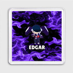 Магнит 55*55 с принтом BRAWL STARS EDGAR в Петрозаводске, Пластик | Размер: 65*65 мм; Размер печати: 55*55 мм | 8 bit | 8 бит | brawl | brawl stars | crow | edgar | leon | stars | бравл | бравл старс | браво старс | едгар | игра | компьютерная | леон | огонь | онлайн | старс | эдгар