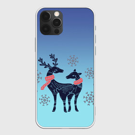 Чехол для iPhone 12 Pro Max с принтом пара оленей снежинки зима в Петрозаводске, Силикон |  | арт | градиент | зверь | зима | зимний | мультяшный | новый год | олененок | олень | орнамент | пара | праздник | рисунок | рога | рожки | символ | снежинки | узор