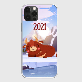 Чехол для iPhone 12 Pro Max с принтом Спящий бык 2021 в Петрозаводске, Силикон |  | 2021 | 7 января | bull | newyear | santa | бык | быки | бычок | год быка | дед мороз | корова | новогодние каникулы | новогодние праздники | новый 2021 | новый год | новый год 2021 | рождество | сани | санта | санта клаус