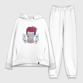 Женский костюм хлопок Oversize с принтом Хисока Мороу в Петрозаводске,  |  | anime | hisoka | hunter x hunter | joker | аниме | антагонист | джокер | злодей | карты | охотник против охотника | хантер х хантер | хисока | хисока мороу