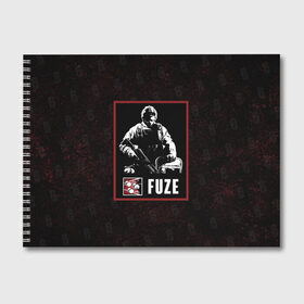 Альбом для рисования с принтом Fuze в Петрозаводске, 100% бумага
 | матовая бумага, плотность 200 мг. | fuze | r6s | rainbow six siege | оперативник | персонаж | фьюз