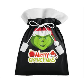 Подарочный 3D мешок с принтом Merry Grinchmas в Петрозаводске, 100% полиэстер | Размер: 29*39 см | 2020 | 2021 | grinch | белая | год | гринч | елка | женская | зеленый | красная | мужская | мультфильм | надпись | нг | новый | подарок | полосы | праздник | рождества | свитер | сердце | смайл | фильм | шапка