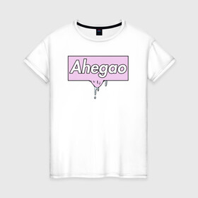 Женская футболка хлопок с принтом Ahegao в Петрозаводске, 100% хлопок | прямой крой, круглый вырез горловины, длина до линии бедер, слегка спущенное плечо | ahegao | manga | ахегао | комиксы | лицо | манга | паттрен | чернобелый | эмоции