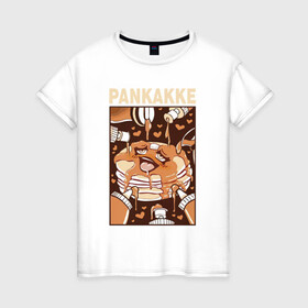 Женская футболка хлопок с принтом Pankakke в Петрозаводске, 100% хлопок | прямой крой, круглый вырез горловины, длина до линии бедер, слегка спущенное плечо | ahegao | manga | ахегао | комиксы | лицо | манга | паттрен | чернобелый | эмоции
