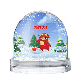 Снежный шар с принтом Бык наряжает елочку в Петрозаводске, Пластик | Изображение внутри шара печатается на глянцевой фотобумаге с двух сторон | 2021 | 7 января | bull | newyear | santa | бык | бычок | год быка | дед мороз | корова | новогодние каникулы | новогодние праздники | новый 2021 | новый год | новый год 2021 | рождество | сани | санта | санта клаус