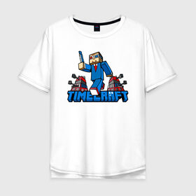 Мужская футболка хлопок Oversize с принтом TIMECRAFT в Петрозаводске, 100% хлопок | свободный крой, круглый ворот, “спинка” длиннее передней части | 