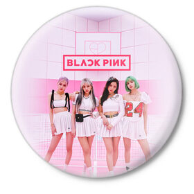 Значок с принтом BLACKPINK в Петрозаводске,  металл | круглая форма, металлическая застежка в виде булавки | black pink | blackpink | k pop | блэкпинк | дженни | джису | к поп | лиса | розэ