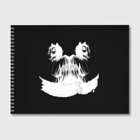 Альбом для рисования с принтом Магистр Кусь 3 в Петрозаводске, 100% бумага
 | матовая бумага, плотность 200 мг. | cat | game | logo | rpg | skull | игровой | игры | кот | кусь | лого | логотип | череп
