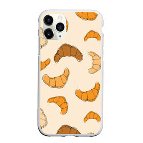 Чехол для iPhone 11 Pro Max матовый с принтом Круассаны - Вкусный узор в Петрозаводске, Силикон |  | еда | завтрак | круассан | оранжевый | паттерн | рогалики | сладости | узор | фастфуд