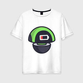 Женская футболка хлопок Oversize с принтом Ешрум - AZ в Петрозаводске, 100% хлопок | свободный крой, круглый ворот, спущенный рукав, длина до линии бедер
 | avatar | electronic mushroom | eshroomy | personal