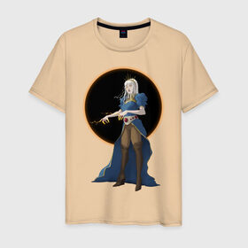 Мужская футболка хлопок с принтом Темная колдунья в Петрозаводске, 100% хлопок | прямой крой, круглый вырез горловины, длина до линии бедер, слегка спущенное плечо. | ведьма | девушка | колдунья | маг | магия | фэнтези
