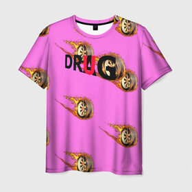Мужская футболка 3D с принтом DRAG RACE в Петрозаводске, 100% полиэфир | прямой крой, круглый вырез горловины, длина до линии бедер | fashiom | fire | game | hip hop | rap | street style | top | игра | мода | надпись | огонь | рэп | топ | уличный стиль | хип хоп