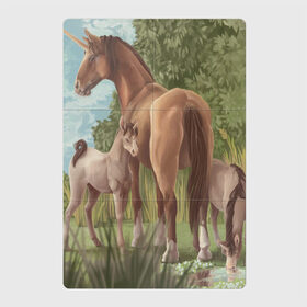 Магнитный плакат 2Х3 с принтом Ginger unicorns в Петрозаводске, Полимерный материал с магнитным слоем | 6 деталей размером 9*9 см | carpg | unicorn | единорог | животные | лошадь | фэнтези