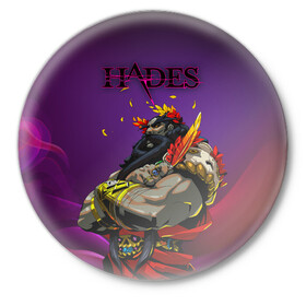 Значок с принтом Hades в Петрозаводске,  металл | круглая форма, металлическая застежка в виде булавки | game | games | hades | аид | арт | загрей | хадес | хадэс