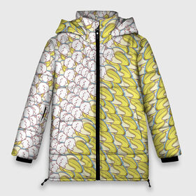 Женская зимняя куртка 3D с принтом Банана-котики в Петрозаводске, верх — 100% полиэстер; подкладка — 100% полиэстер; утеплитель — 100% полиэстер | длина ниже бедра, силуэт Оверсайз. Есть воротник-стойка, отстегивающийся капюшон и ветрозащитная планка. 

Боковые карманы с листочкой на кнопках и внутренний карман на молнии | meme | динамики | идея | котик | манера | мемы | образ действия | панда | песик | символ | ушан