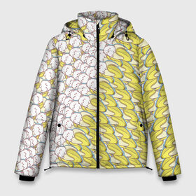 Мужская зимняя куртка 3D с принтом Банана-котики в Петрозаводске, верх — 100% полиэстер; подкладка — 100% полиэстер; утеплитель — 100% полиэстер | длина ниже бедра, свободный силуэт Оверсайз. Есть воротник-стойка, отстегивающийся капюшон и ветрозащитная планка. 

Боковые карманы с листочкой на кнопках и внутренний карман на молнии. | meme | динамики | идея | котик | манера | мемы | образ действия | панда | песик | символ | ушан