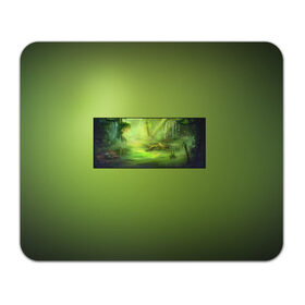 Коврик для мышки прямоугольный с принтом Solar swamp Солнечное Болото в Петрозаводске, натуральный каучук | размер 230 х 185 мм; запечатка лицевой стороны | Тематика изображения на принте: болотный | зеленый | зеленый фон | солнечный