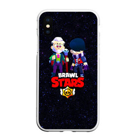 Чехол для iPhone XS Max матовый с принтом Brawl Stars в Петрозаводске, Силикон | Область печати: задняя сторона чехла, без боковых панелей | 2021 | byron | crow | edgar | байрон | бравл | бравл стар | бравл старс | ворон | из игры бравл старс | колетт | леон | новогодний бравл старс | новогодняя | новые герои бравл старс | эдгар | эдгард