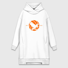 Платье-худи хлопок с принтом KARASUNO HIGHSCHOOL VOLLEYBALL CLUB logotype в Петрозаводске,  |  | anime | haikyu | haikyuu | karasuno | аниме | волейбол | ворон | карасуно | манга | мяч | сёё хината