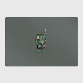 Магнитный плакат 3Х2 с принтом Жабалюд войн в Петрозаводске, Полимерный материал с магнитным слоем | 6 деталей размером 9*9 см | frog | green | staff | warrior | воин | жаба | зеленый | ил | посох