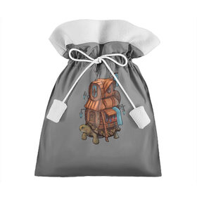 Подарочный 3D мешок с принтом Магическая лавка в Петрозаводске, 100% полиэстер | Размер: 29*39 см | magic | potion | shop | turtle | дом | зелье | лавка | магия | черепаха