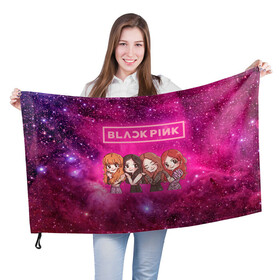 Флаг 3D с принтом Black Pink в Петрозаводске, 100% полиэстер | плотность ткани — 95 г/м2, размер — 67 х 109 см. Принт наносится с одной стороны | blackpink | blink | bts | exo | icecream | jennie | jisoo | korea | kpop | lisa | love | rose | блекпинк | девушки | корея | кпоп | музыка