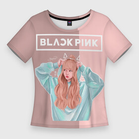 Женская футболка 3D Slim с принтом BlackPink в Петрозаводске,  |  | blackpink | blink | bts | exo | icecream | jennie | jisoo | korea | kpop | lisa | love | rose | блекпинк | девушки | корея | кпоп | музыка