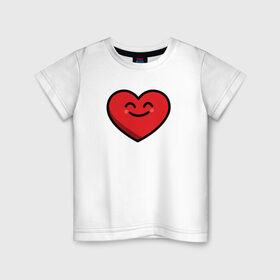 Детская футболка хлопок с принтом Сердце Дочка в Петрозаводске, 100% хлопок | круглый вырез горловины, полуприлегающий силуэт, длина до линии бедер | family | family look | детские | для всей семьи | семейные | семья | фэмили лук