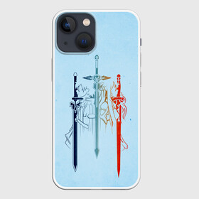 Чехол для iPhone 13 mini с принтом Sword Art Online в Петрозаводске,  |  | alice | alicization | asuna | kirito | sao | sword art online | underworld | алиса | алисизация | асуна | кирито | мастера меча онлайн | чёрный мечник | юджио
