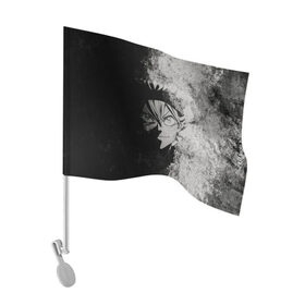 Флаг для автомобиля с принтом Аста в Петрозаводске, 100% полиэстер | Размер: 30*21 см | asta | black clover | акума | аста | демон | пятилистник | черный клевер