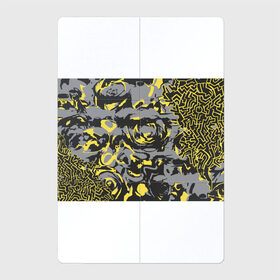 Магнитный плакат 2Х3 с принтом Камень, золото, кара в Петрозаводске, Полимерный материал с магнитным слоем | 6 деталей размером 9*9 см | абстракция | жёлтый | золото | камень | кора | краска | пятна | узор | фантастик | футуризм | цвета 2021 | цветы