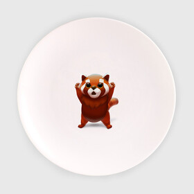 Тарелка с принтом Красная панда в Петрозаводске, фарфор | диаметр - 210 мм
диаметр для нанесения принта - 120 мм | big eyes | cute | red panda | большие глаза | красная панда | милаха