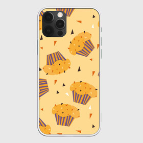 Чехол для iPhone 12 Pro Max с принтом Капкейки на желтом фоне в Петрозаводске, Силикон |  | еда | желтый | капкейки | кондитер | оранжевый | паттерн | пирожное | повар | сладости | узор | хеллоуин