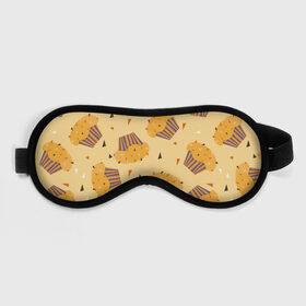 Маска для сна 3D с принтом Капкейки на желтом фоне в Петрозаводске, внешний слой — 100% полиэфир, внутренний слой — 100% хлопок, между ними — поролон |  | еда | желтый | капкейки | кондитер | оранжевый | паттерн | пирожное | повар | сладости | узор | хеллоуин