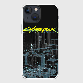 Чехол для iPhone 13 mini с принтом Город CYBERPUNK 2077 в Петрозаводске,  |  | 2077 | cyberpunk | cyberpunk 2077 | город | игра | киберпанк | панк