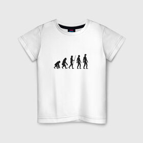 Детская футболка хлопок с принтом Эволюция Коронавирус - Черный в Петрозаводске, 100% хлопок | круглый вырез горловины, полуприлегающий силуэт, длина до линии бедер | белый | вирус | изоляция | ковид | коронавирус | маска | эволюция