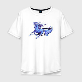 Мужская футболка хлопок Oversize с принтом Ветер для моих крыльев в Петрозаводске, 100% хлопок | свободный крой, круглый ворот, “спинка” длиннее передней части | flying | wings | крылья | лошадь | полет | пони