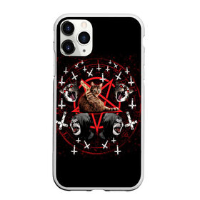 Чехол для iPhone 11 Pro матовый с принтом Satanic Cat в Петрозаводске, Силикон |  | satan | киска | кот | кот мем | кошечка | кошка | кошки и коты | лиса | лисы | мем | мемы | с кошкой | сатана