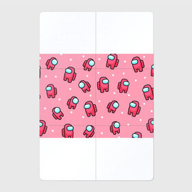 Магнитный плакат 2Х3 с принтом Among Us - Розовый цвет в Петрозаводске, Полимерный материал с магнитным слоем | 6 деталей размером 9*9 см | among us | girl | pink | амонг | девочка | детский | игра | мультяшный | паттерн | розовый | узор | эмонг ас